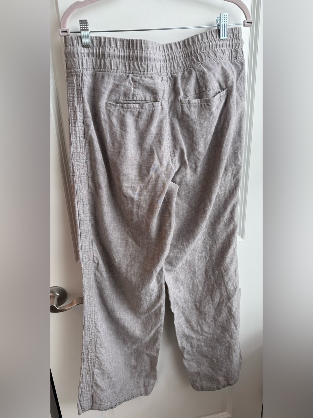 Athleta Cabo 100% Linen Wide Leg Pant Coastal Summer Casual Preppy Travel size 6 - Picture 5 of 10